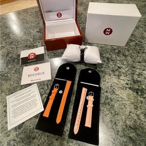 Michele watch 25 mm with two extra straps